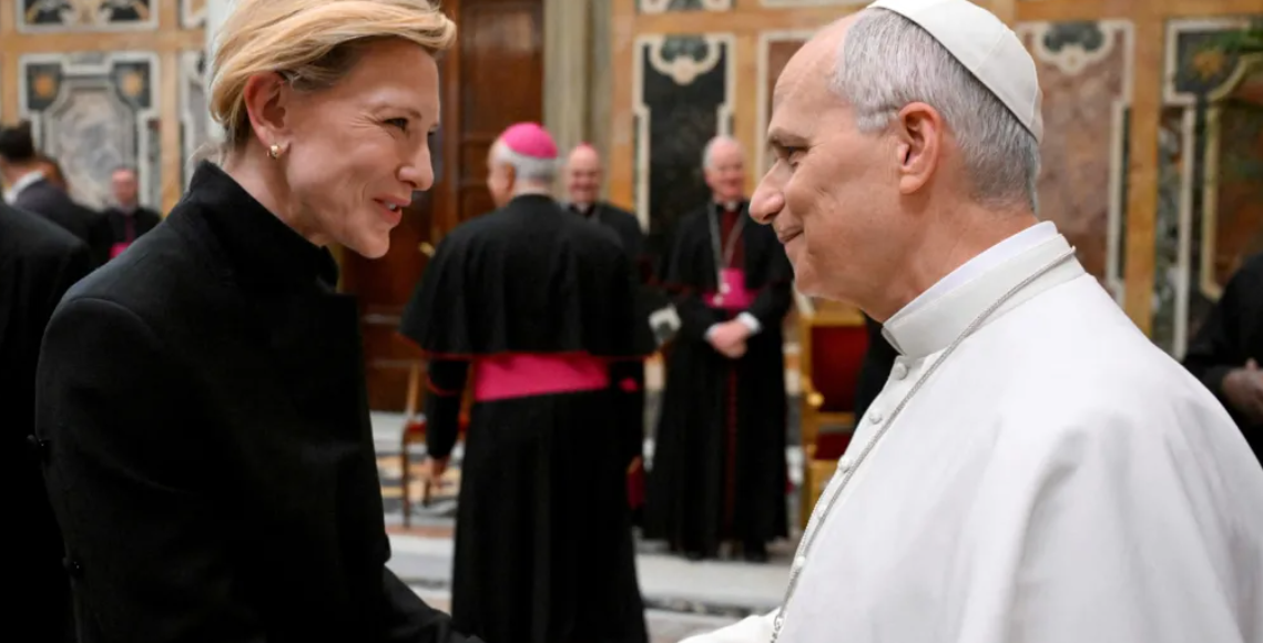 教宗利奥三世欢迎好莱坞明星访问梵蒂冈